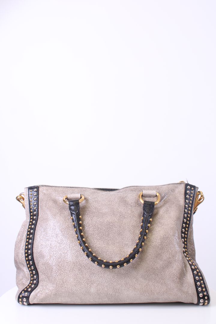 Prada Craquele Studded Gold/ Black