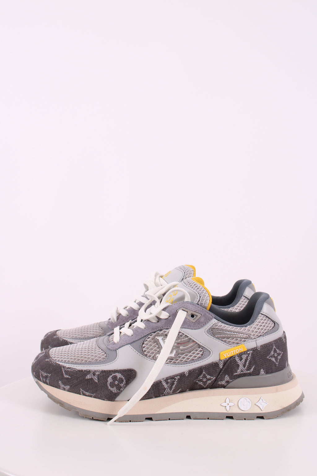 Louis Vuitton Run Away Denim Trim Trainers Grey 6