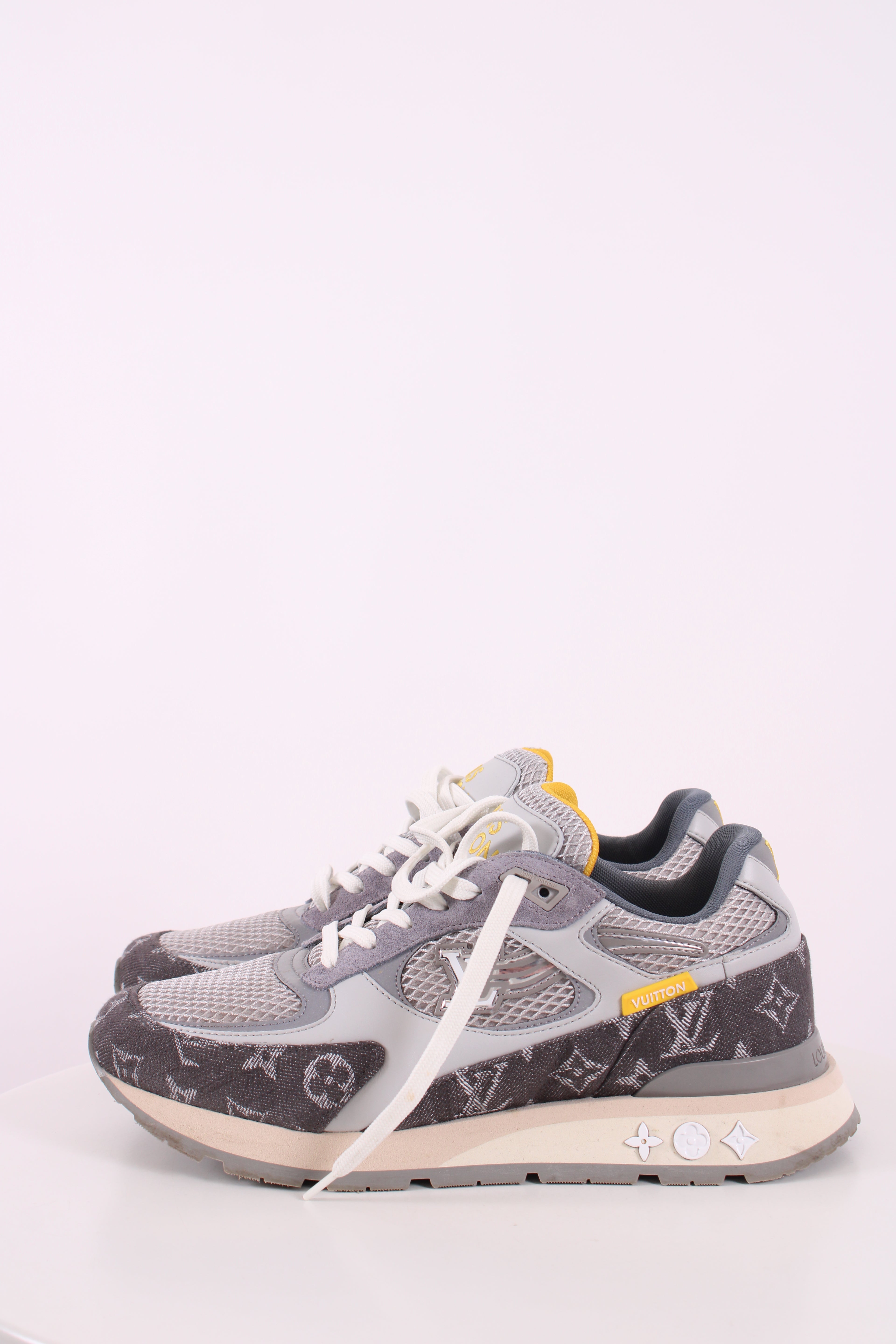 Louis Vuitton Run Away Denim Trim Trainers Grey 6