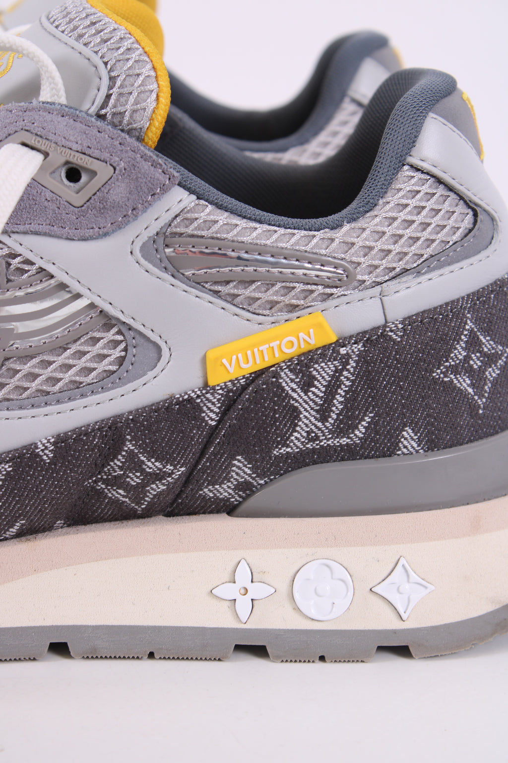 Louis Vuitton Run Away Denim Trim Trainers Grey 6