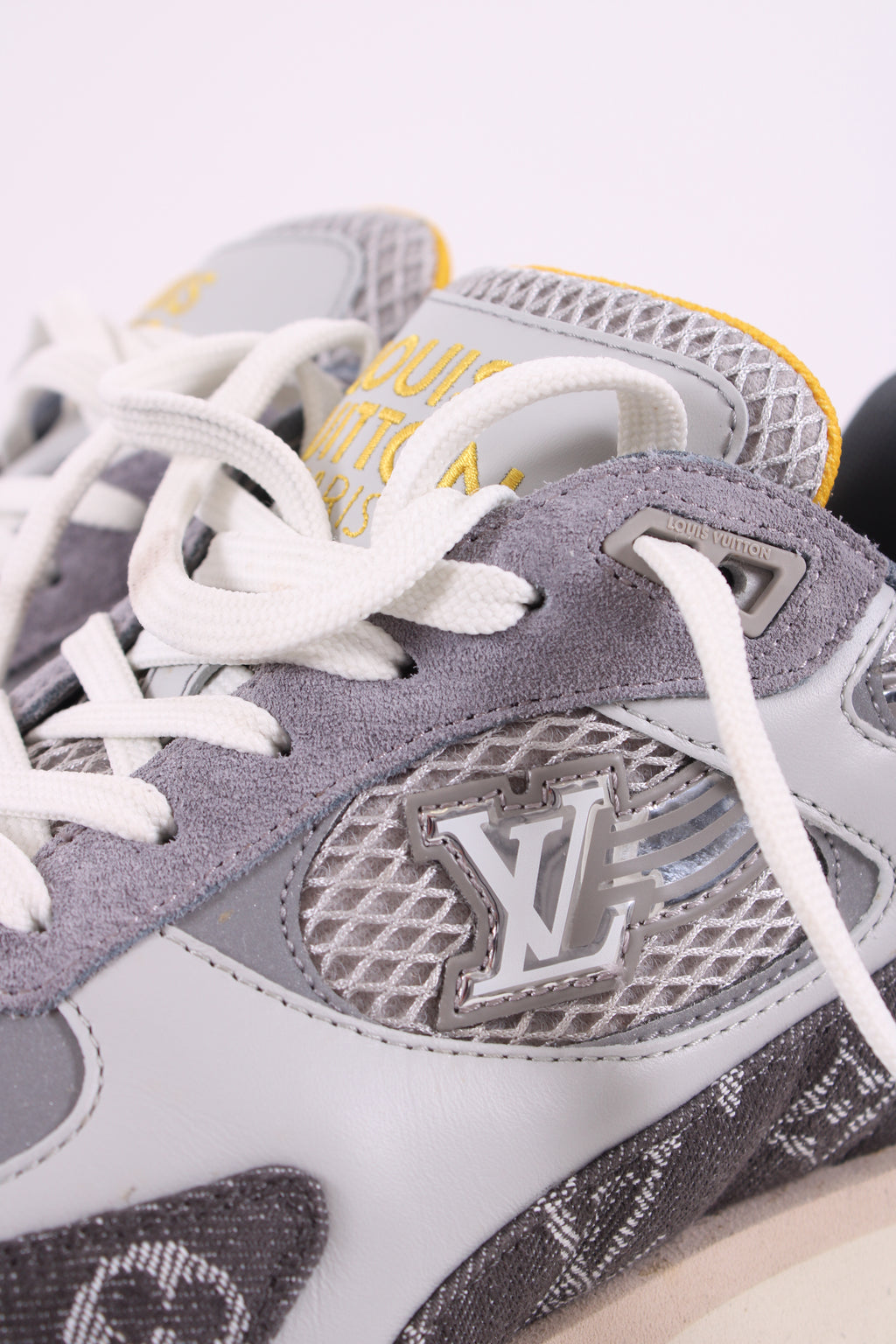 Louis Vuitton Run Away Denim Trim Trainers Grey 6