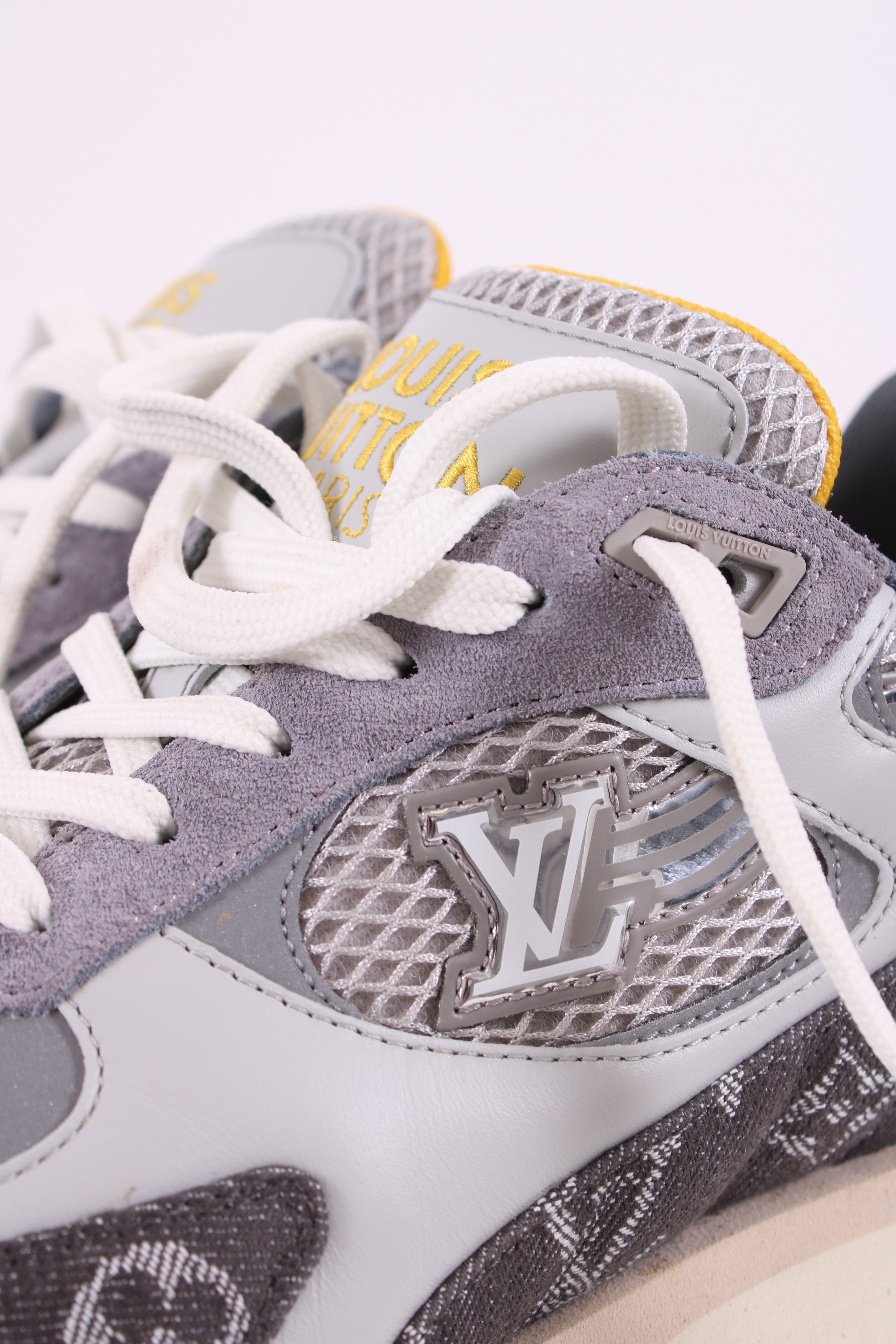 Louis Vuitton Run Away Denim Trim Trainers Grey 6