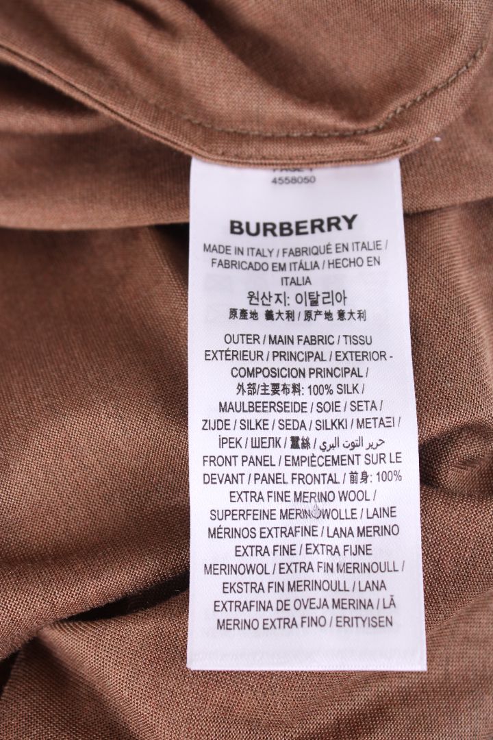 Burberry Mixed Media Shirt Camel S
