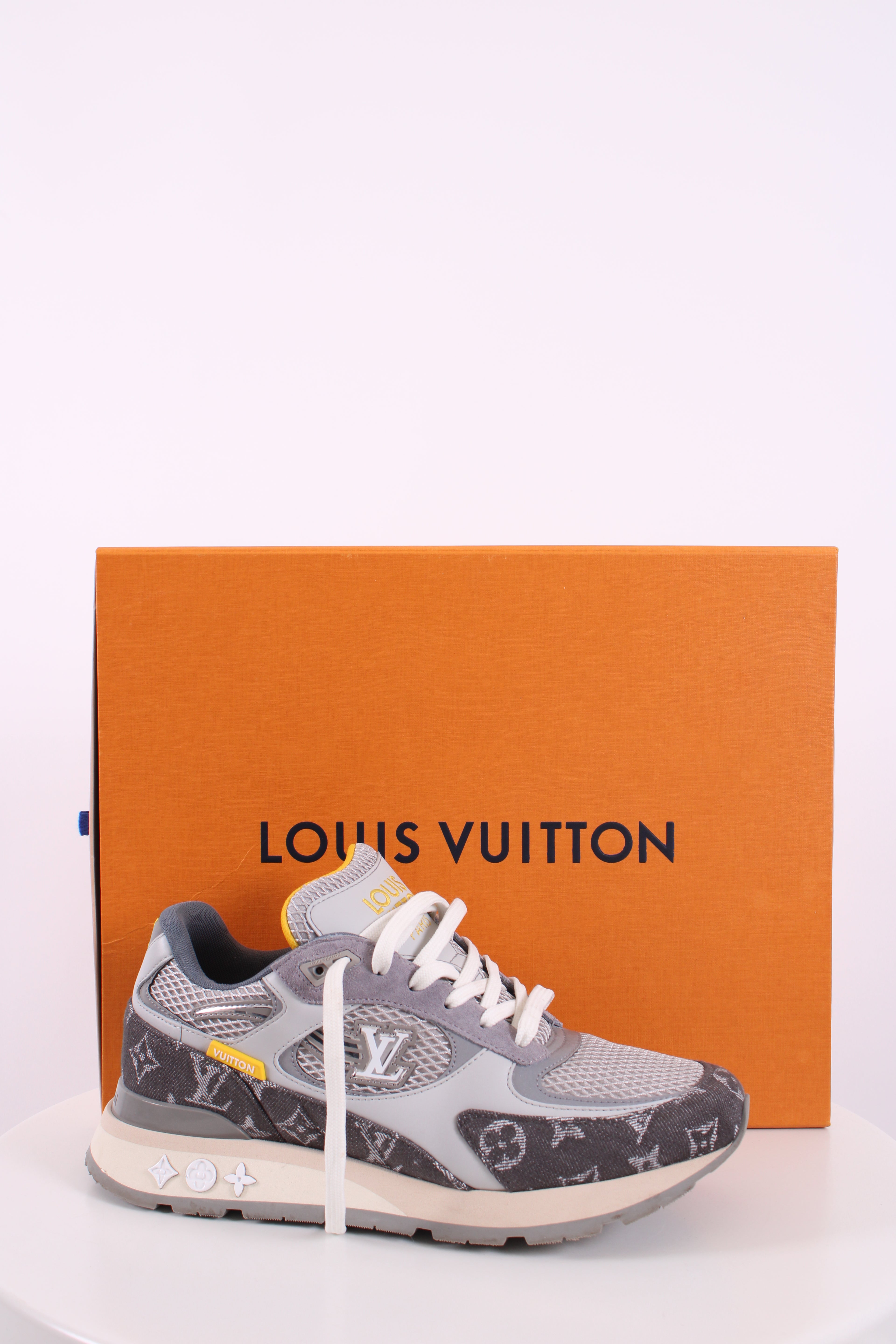 Louis Vuitton Run Away Denim Trim Trainers Grey 6