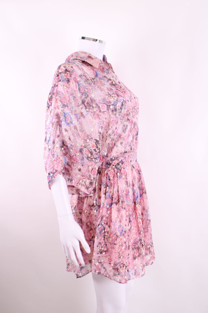 IRO Gazania S/S Print Dress Pink/ Gold 8