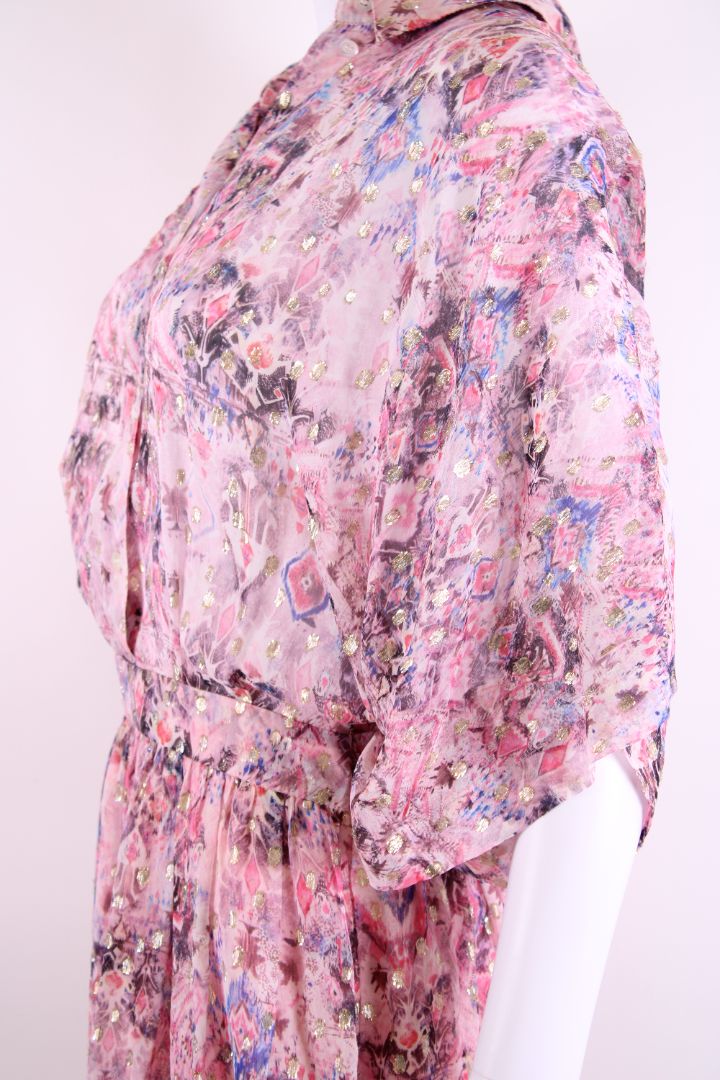 IRO Gazania S/S Print Dress Pink/ Gold 8