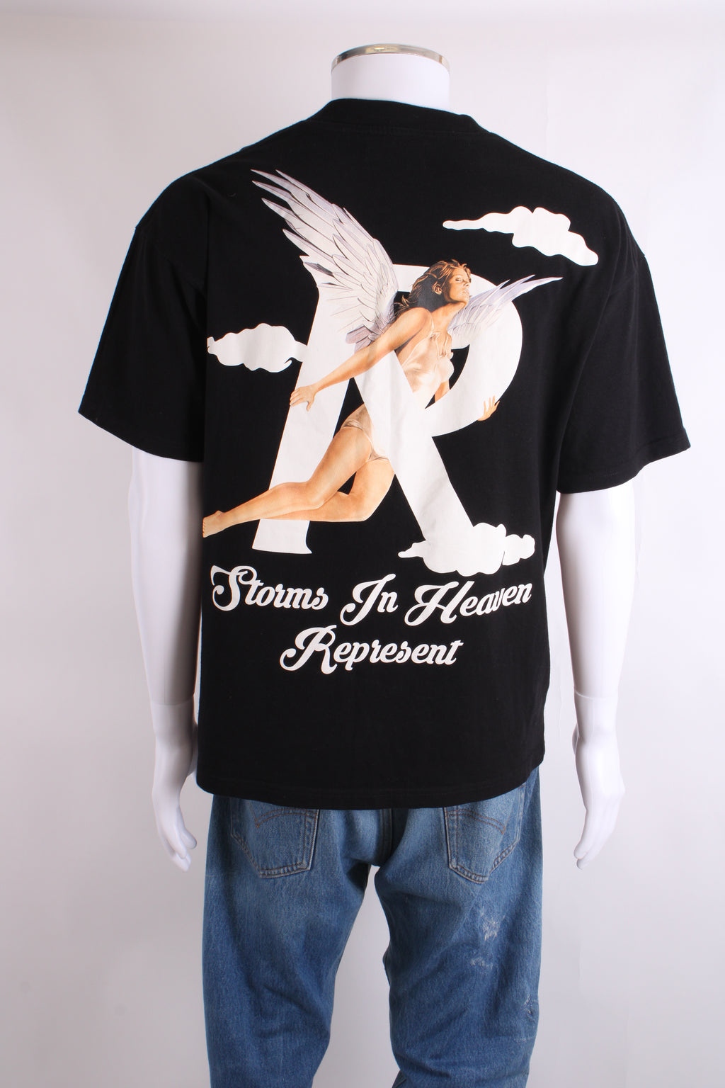 Represent Print Back T-shirt Black S