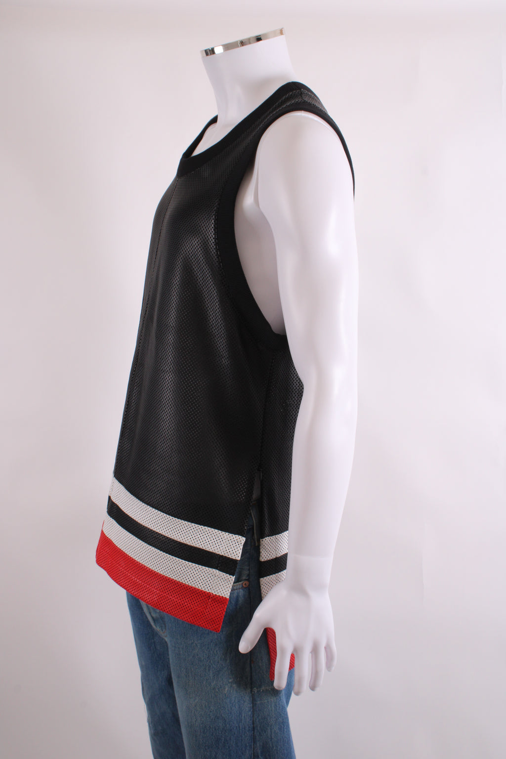Givenchy Mesh Leather Vest Black/ Red M