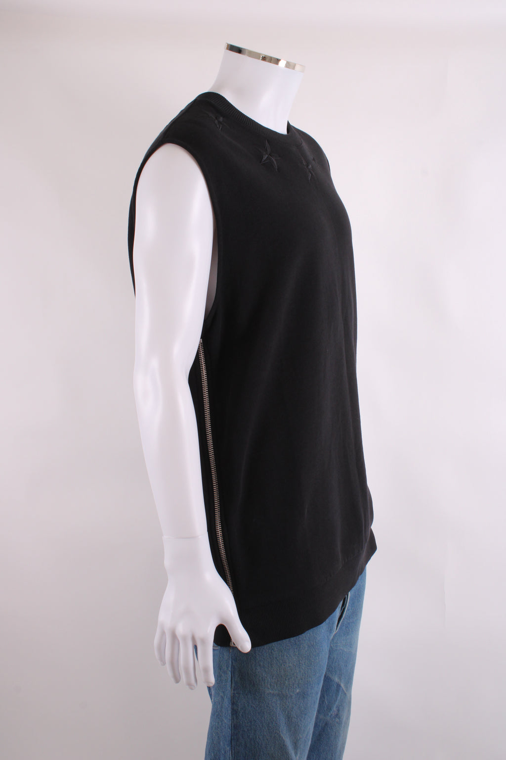 Givenchy S/S Star Side Zip Sweatshirt Black L