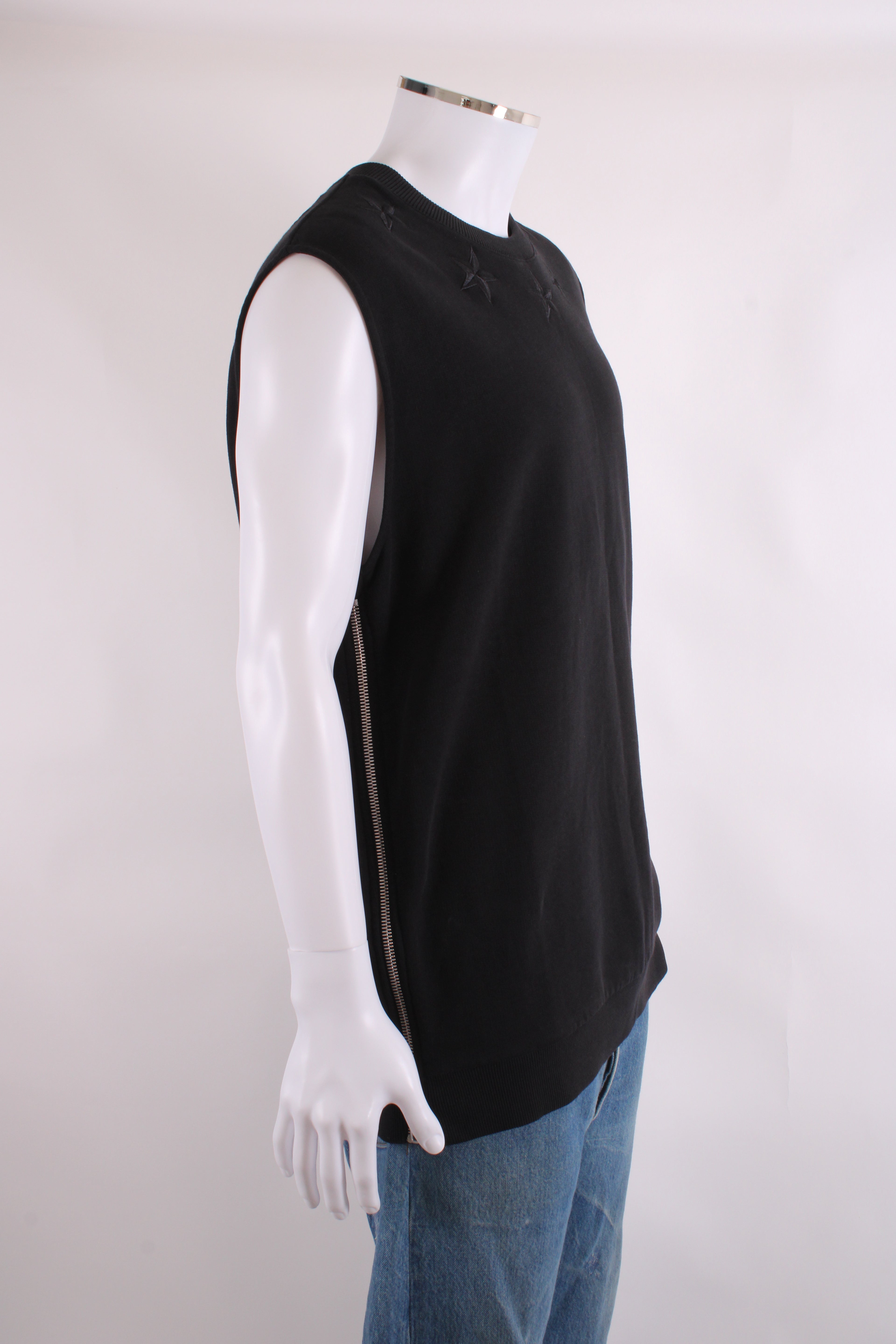 Givenchy S/S Star Side Zip Sweatshirt Black L