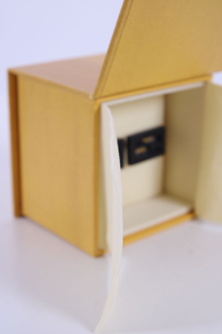 Fendi FF Rubber Cufflinks Black/ Silver