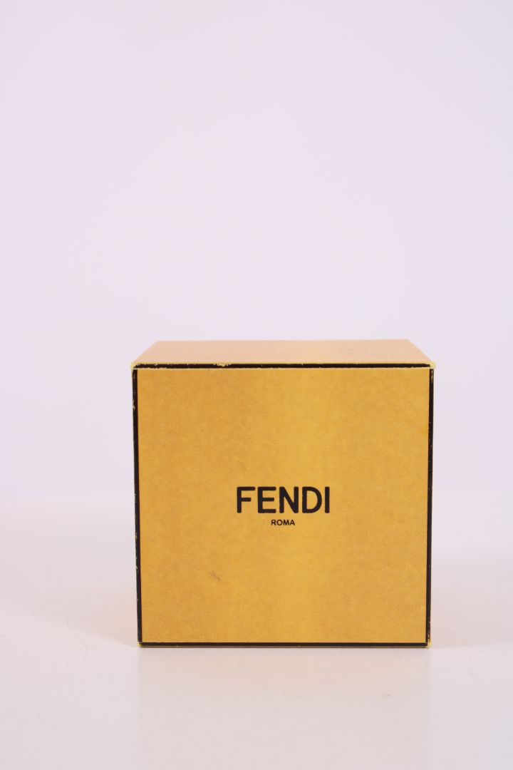 Fendi FF Rubber Cufflinks Black/ Silver