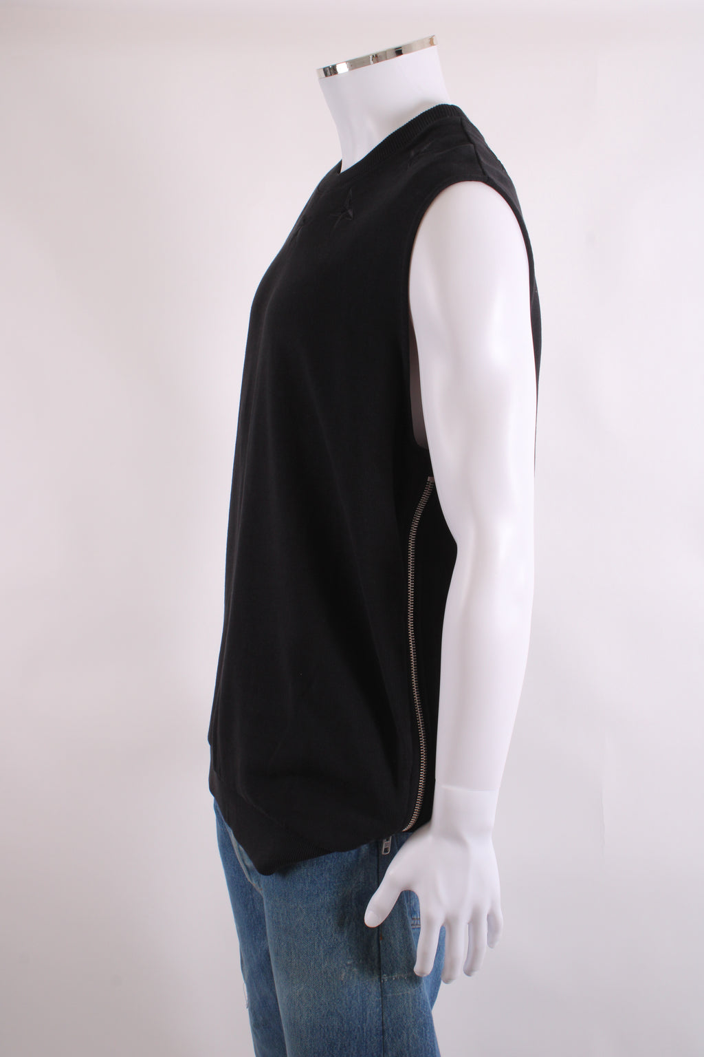 Givenchy S/S Star Side Zip Sweatshirt Black L