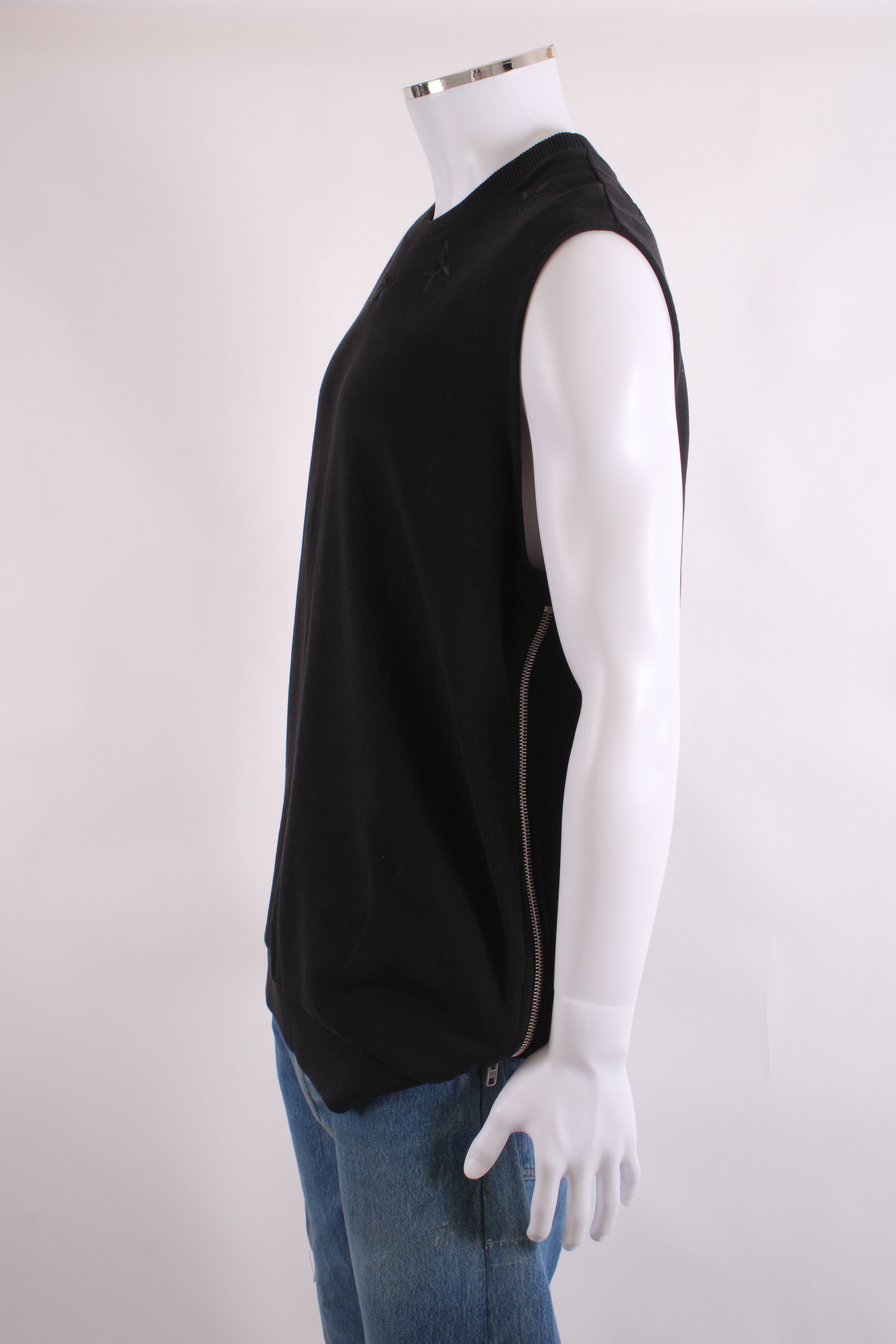 Givenchy S/S Star Side Zip Sweatshirt Black L