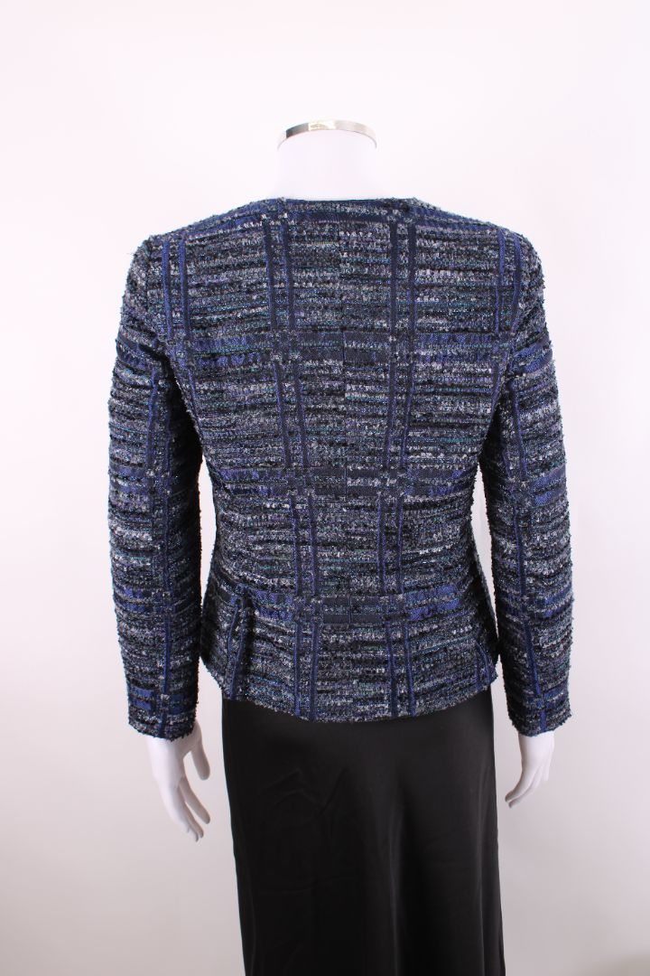 Armani Collezioni Boucle Zip Jacket Navy/ Blue S