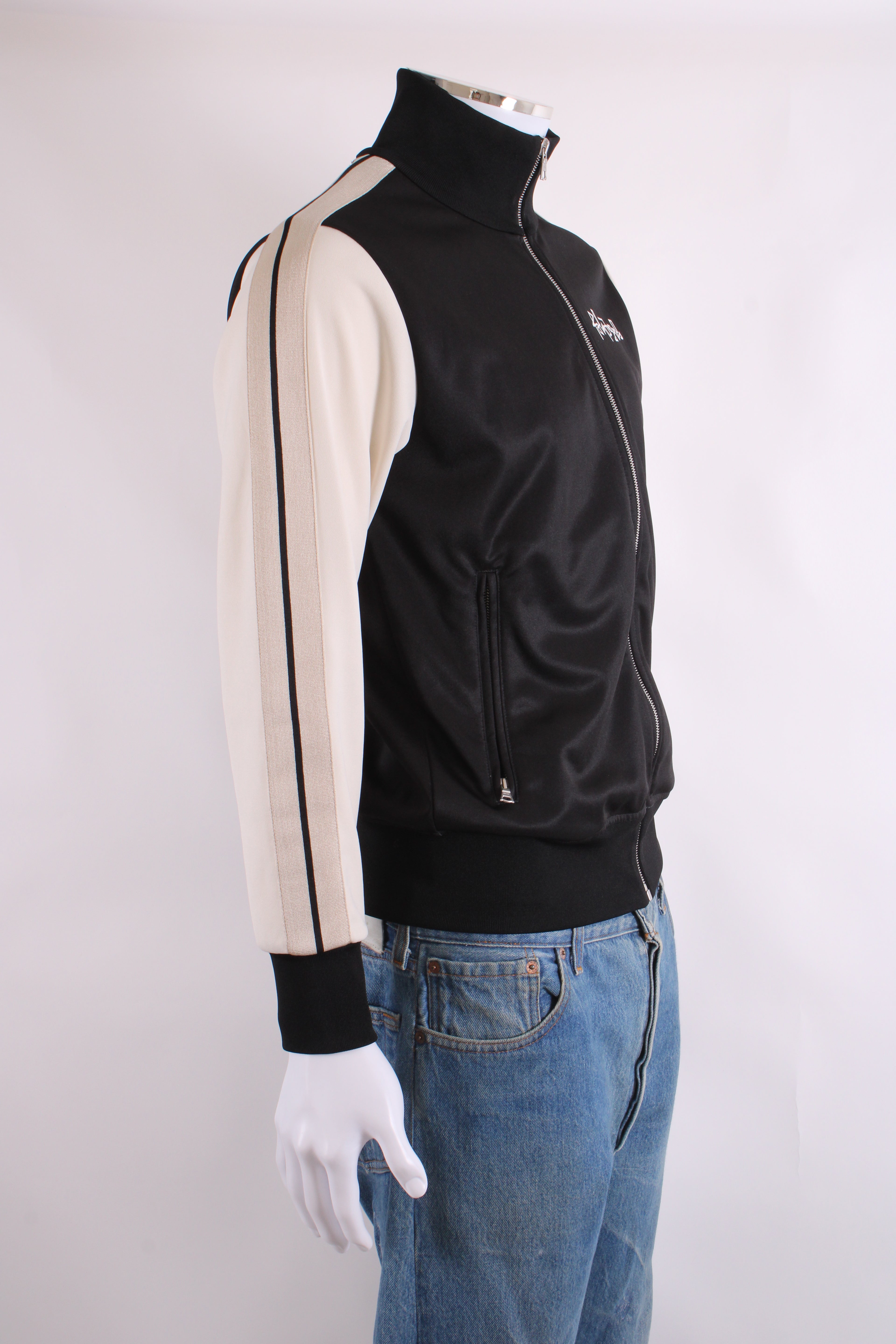 Palm Angels Skull Print Track Jacket Black/ Cream M