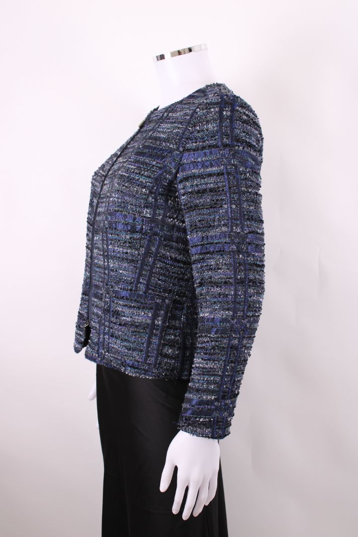 Armani Collezioni Boucle Zip Jacket Navy/ Blue S