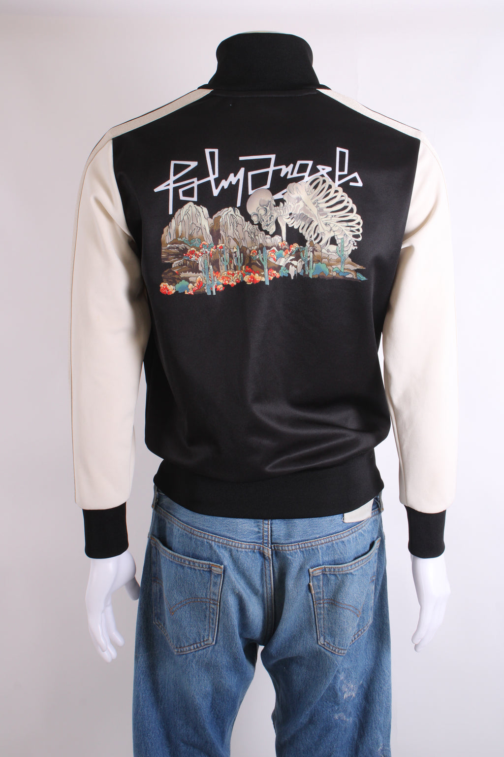 Palm Angels Skull Print Track Jacket Black/ Cream M