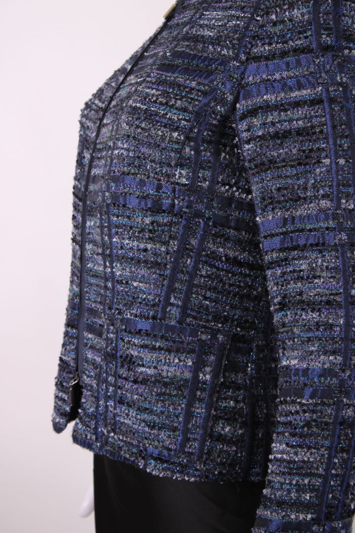 Armani Collezioni Boucle Zip Jacket Navy/ Blue S