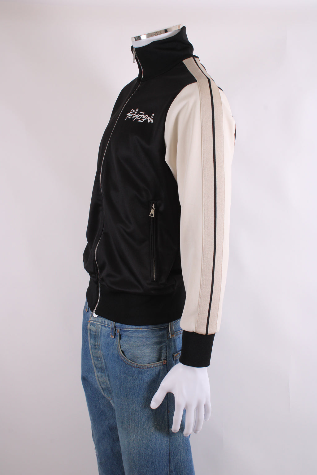 Palm Angels Skull Print Track Jacket Black/ Cream M