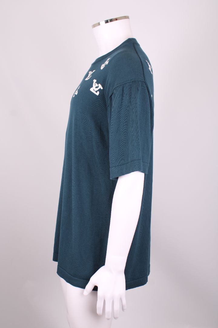 Louis Vuitton Jazz Trumpeter Knit T-Shirt Teal/white L