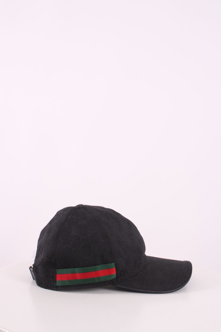 Gucci GG Supreme Web Baseball Cap Black