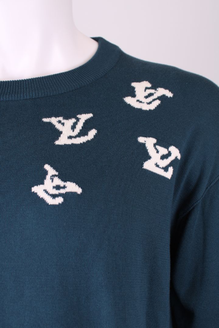 Louis Vuitton Jazz Trumpeter Knit T-Shirt Teal/white L