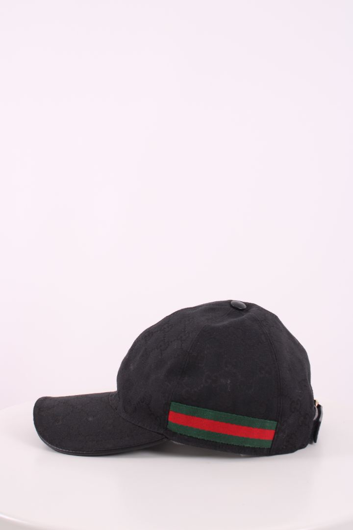 Gucci GG Supreme Web Baseball Cap Black