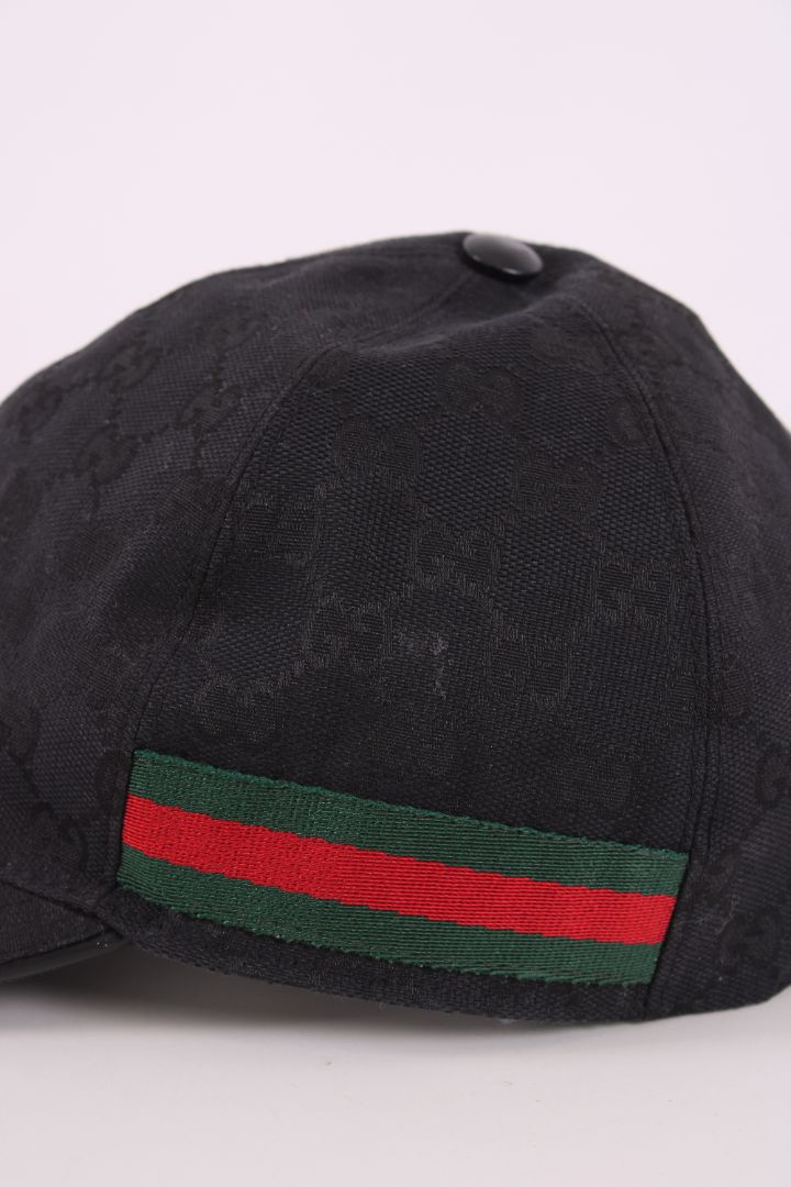 Gucci GG Supreme Web Baseball Cap Black