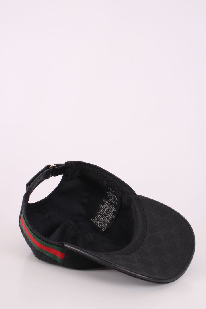 Gucci GG Supreme Web Baseball Cap Black