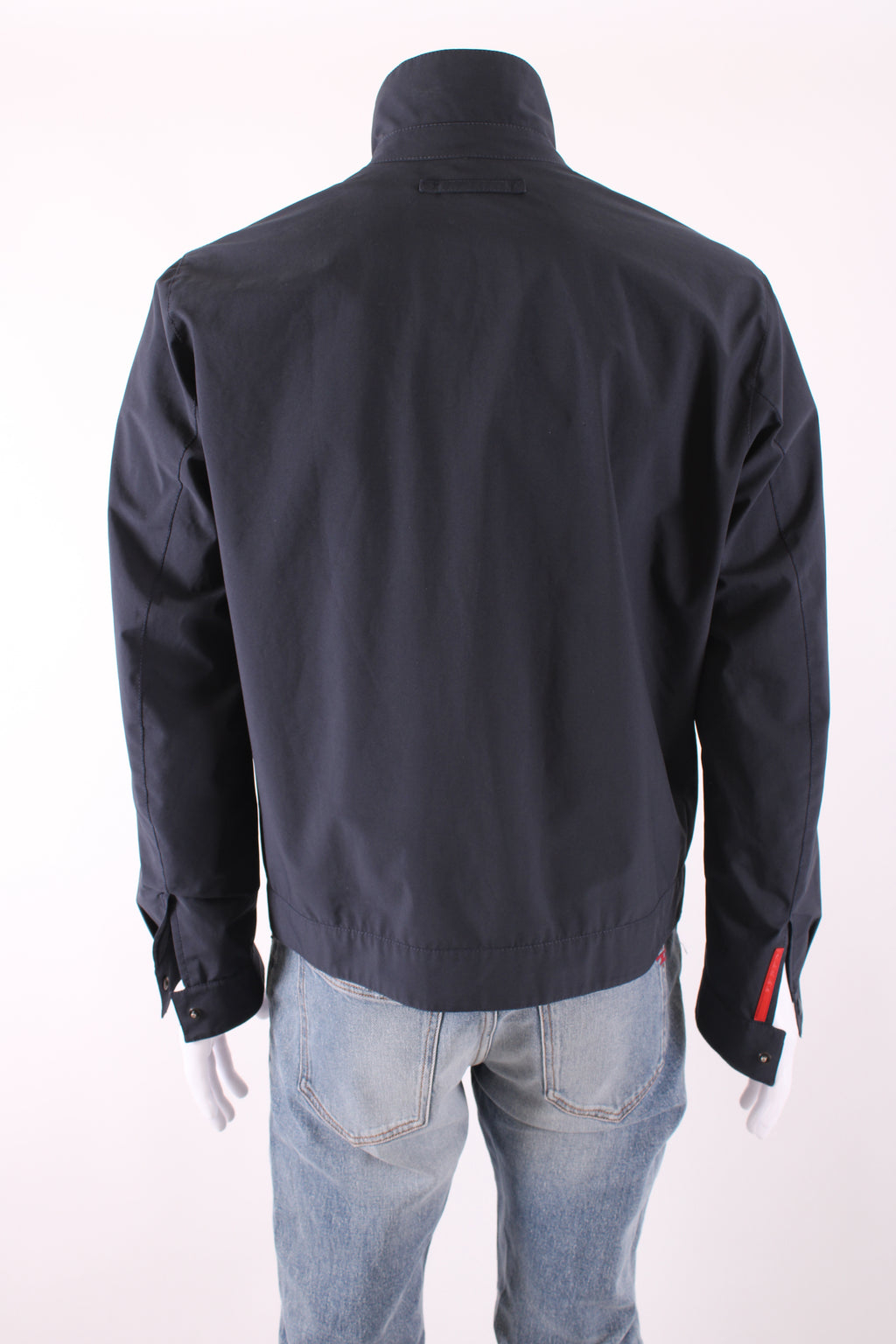 Prada Nylon Funnel Neck Jacket Navy 52