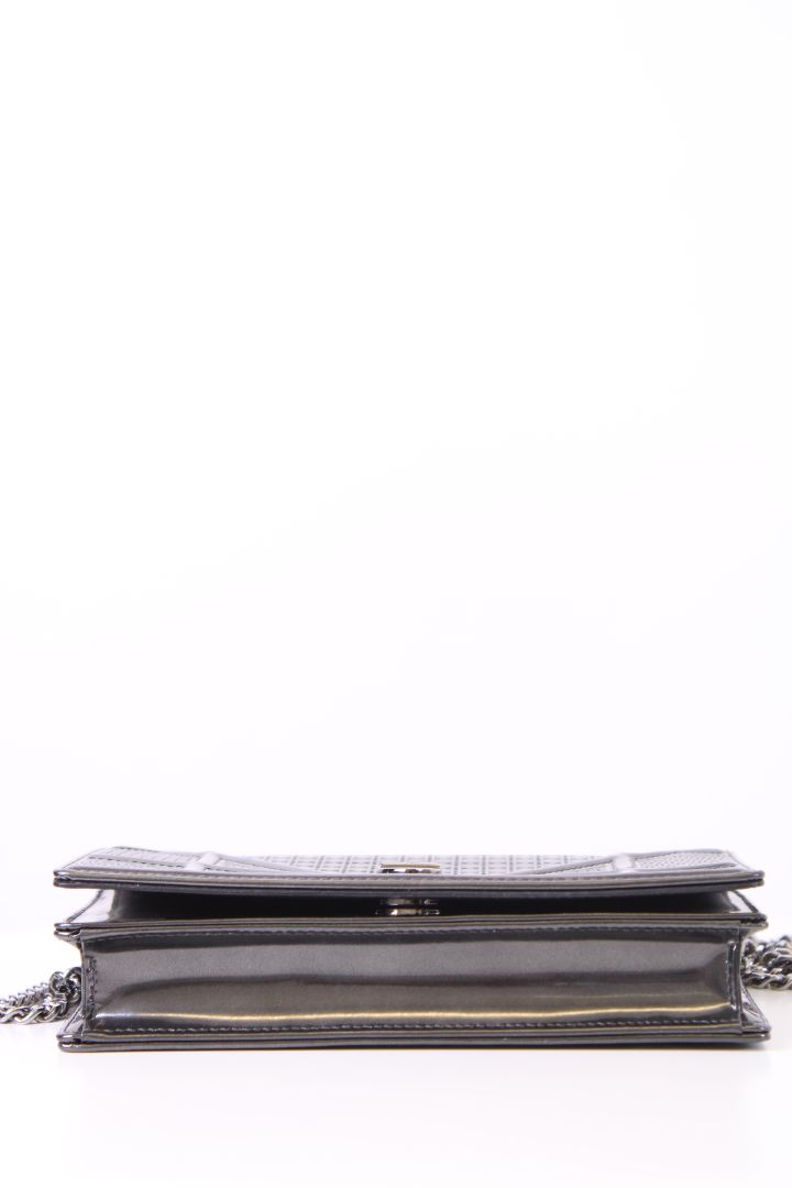 Dior Diorama Cannage Wallet On Chain Bag Gunmetal