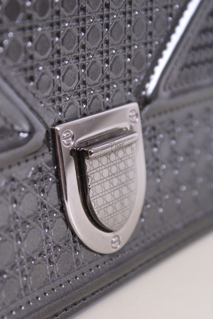 Dior Diorama Cannage Wallet On Chain Bag Gunmetal