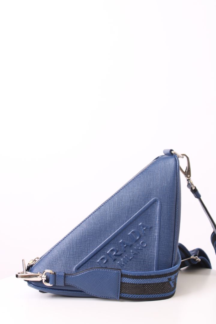Prada Triangle Crossbody Blue
