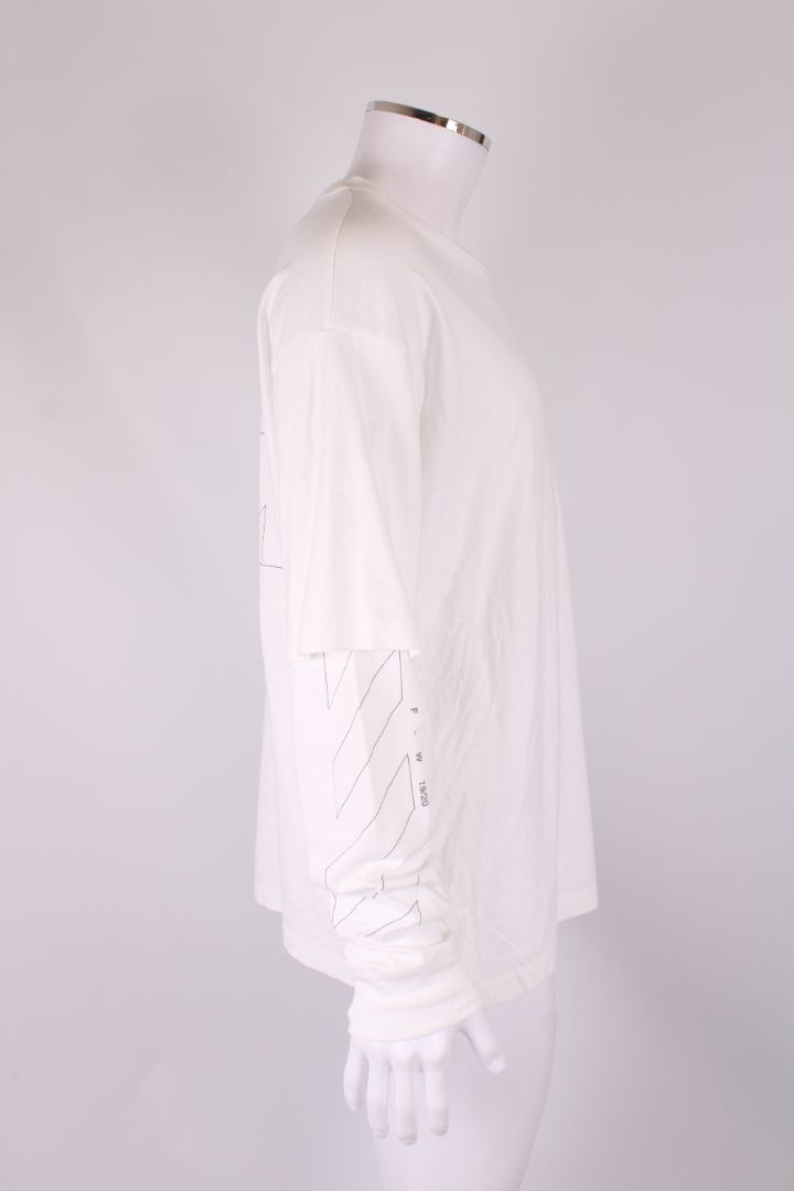 Off White Unfinished arrows layered T shirt White M