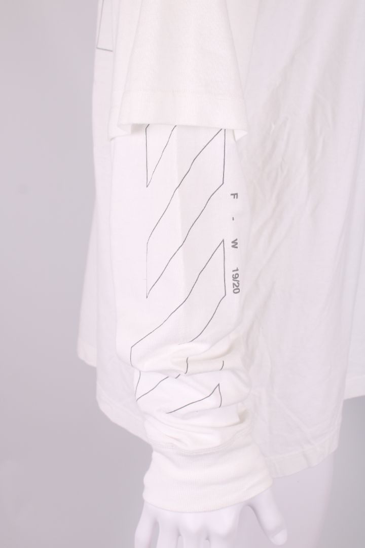 Off White Unfinished arrows layered T shirt White M
