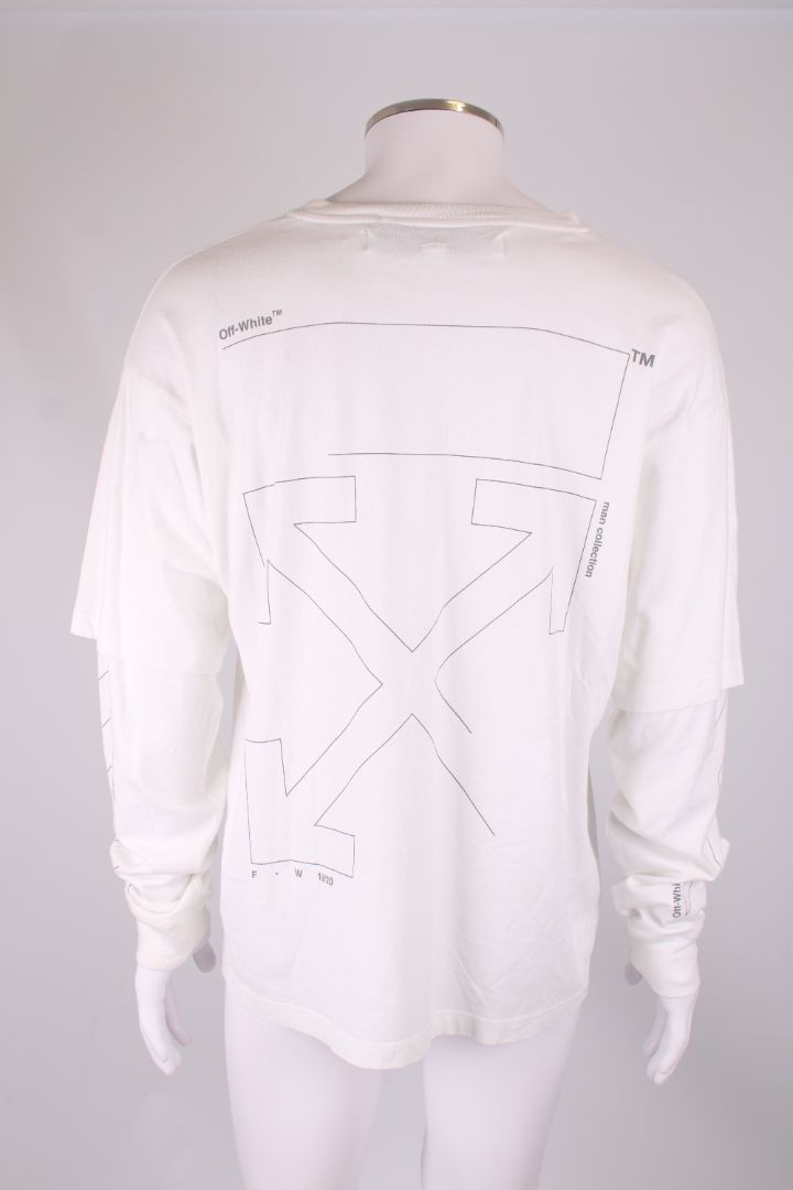 Off White Unfinished arrows layered T shirt White M