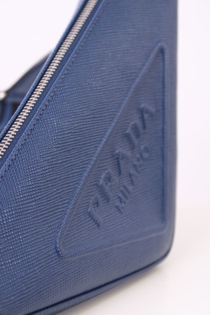 Prada Triangle Crossbody Blue