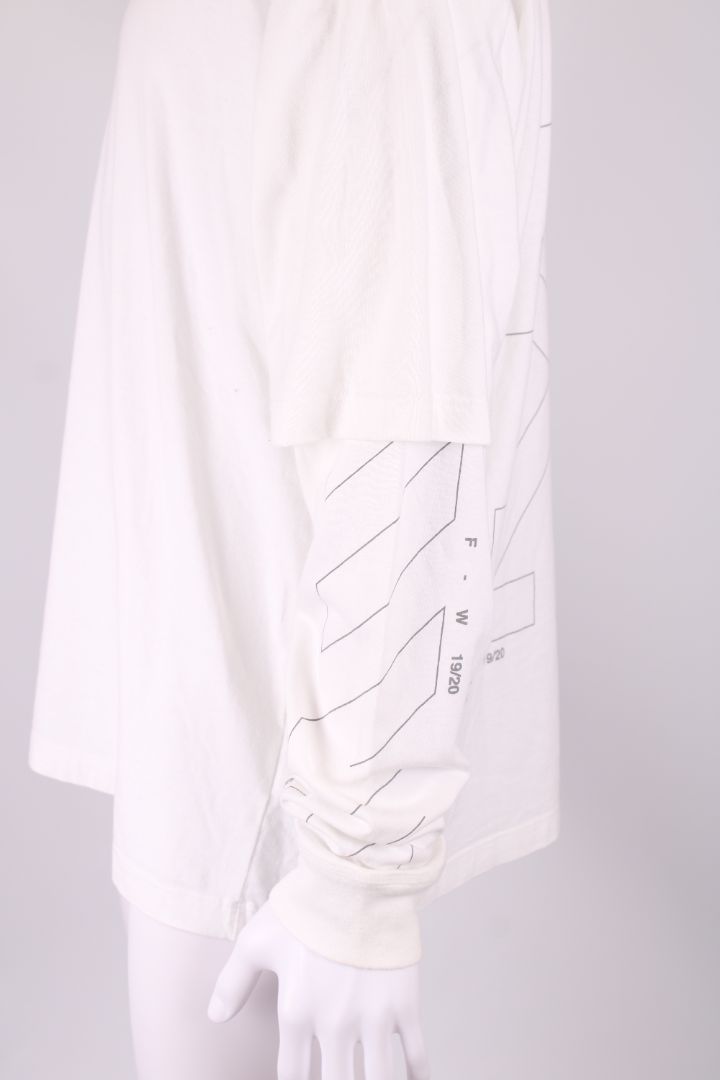 Off White Unfinished arrows layered T shirt White M