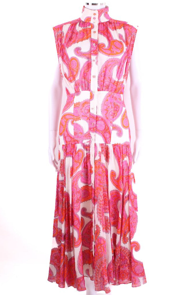 Zimmermann S/S Paisley Print Dress Pink/ White S