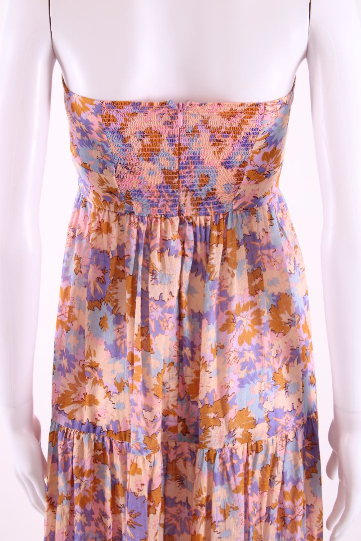 Zimmermann Strapless Floral Dress Lilac/ Pink 10