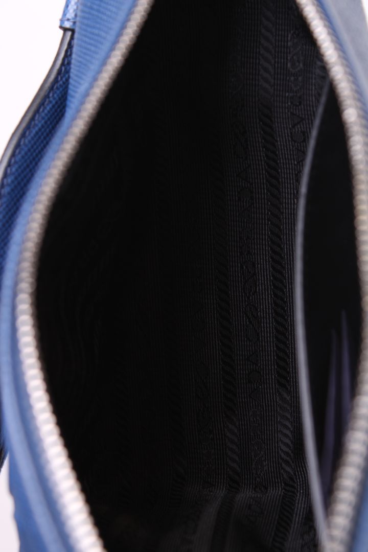 Prada Triangle Crossbody Blue