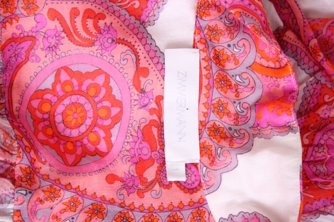 Zimmermann S/S Paisley Print Dress Pink/ White S