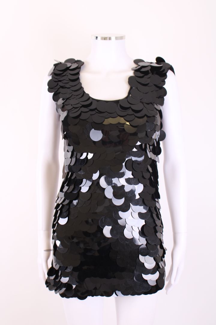 D&G S/S Disk Sequin Top Black S