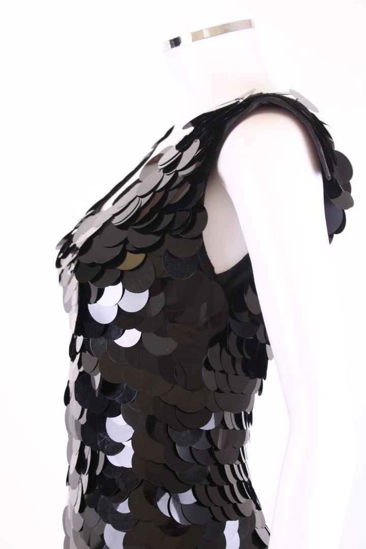 D&G S/S Disk Sequin Top Black S