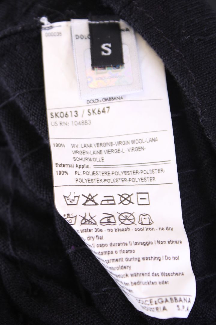 D&G S/S Disk Sequin Top Black S