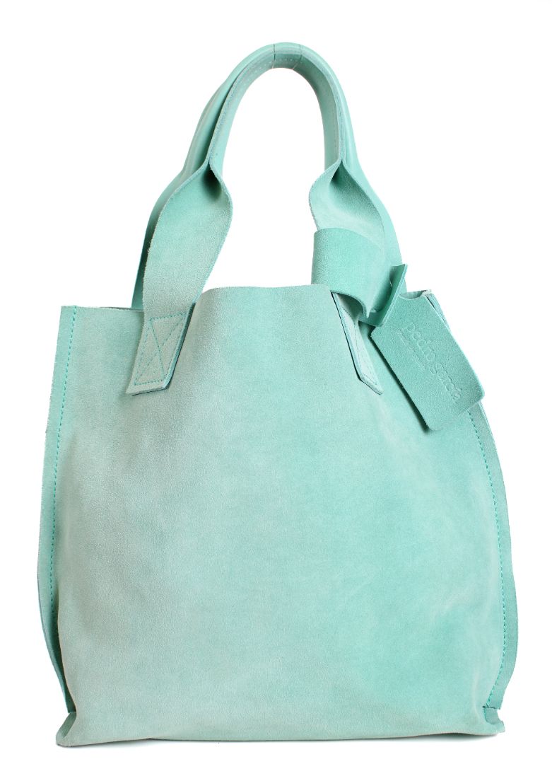 Pedro Garcia Suede Tote Bag Turquoise