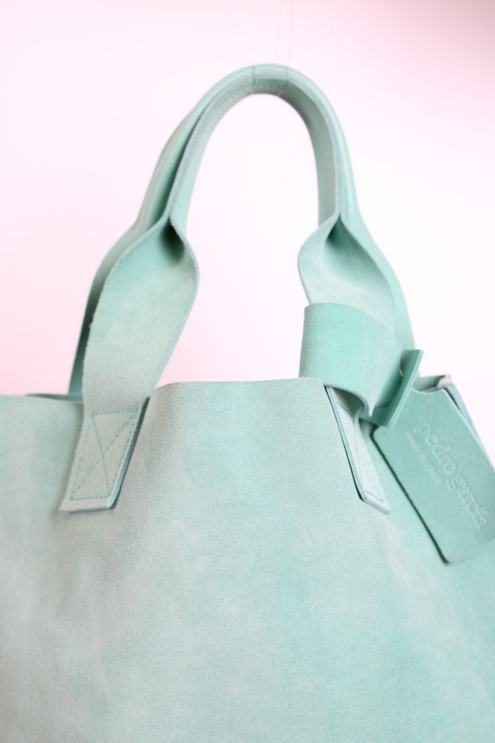 Pedro Garcia Suede Tote Bag Turquoise