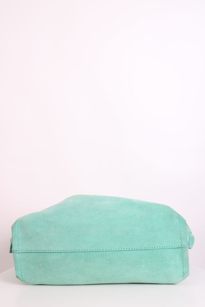 Pedro Garcia Suede Tote Bag Turquoise