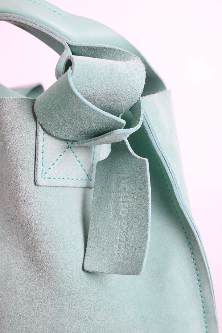 Pedro Garcia Suede Tote Bag Turquoise